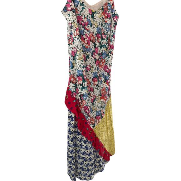 52 Conversations by Anthropologie Colloquial Bias Patchwork Dress Size Medium - Picture 10 of 11